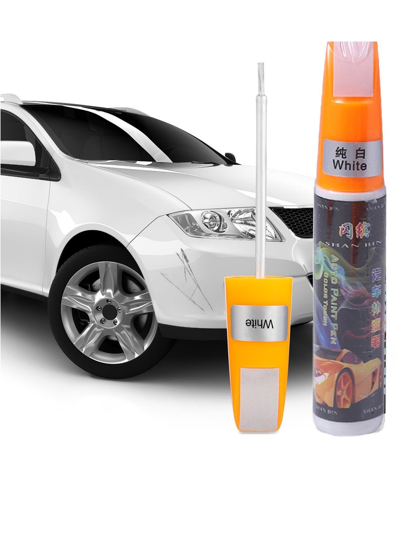 Car Scratch Repair Paste Car Scratch Removal for Cars Touch Up Paint for Cars Paint Scratch Repair White 2 In 1 Car Paint Pen Car Scratch Remover for Deep and Minor Scratches 4 Pack - Image 1