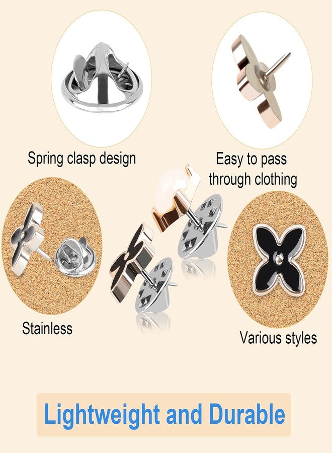 Hoiny Brooch Pins for Women, 30 Pcs Cover Up Button Pins for Clothes, Modesty Pins, Women Shirt Safety Brooch Buttons, Brooch Pins Invisible Button, Prevent Accidental Exposure of Buttons for Girls Clothes - Image 3