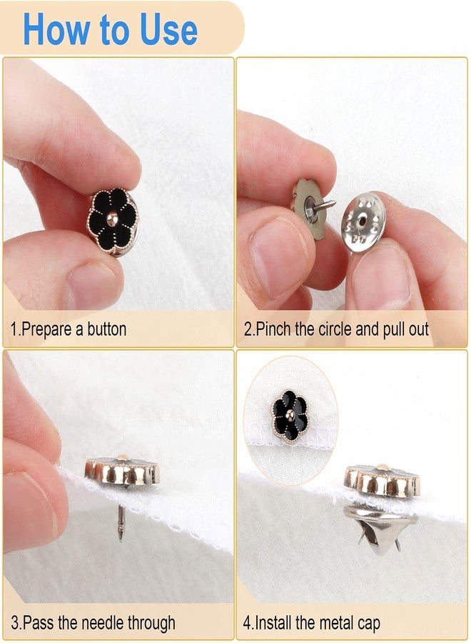 Hoiny Brooch Pins for Women, 30 Pcs Cover Up Button Pins for Clothes, Modesty Pins, Women Shirt Safety Brooch Buttons, Brooch Pins Invisible Button, Prevent Accidental Exposure of Buttons for Girls Clothes - Image 4