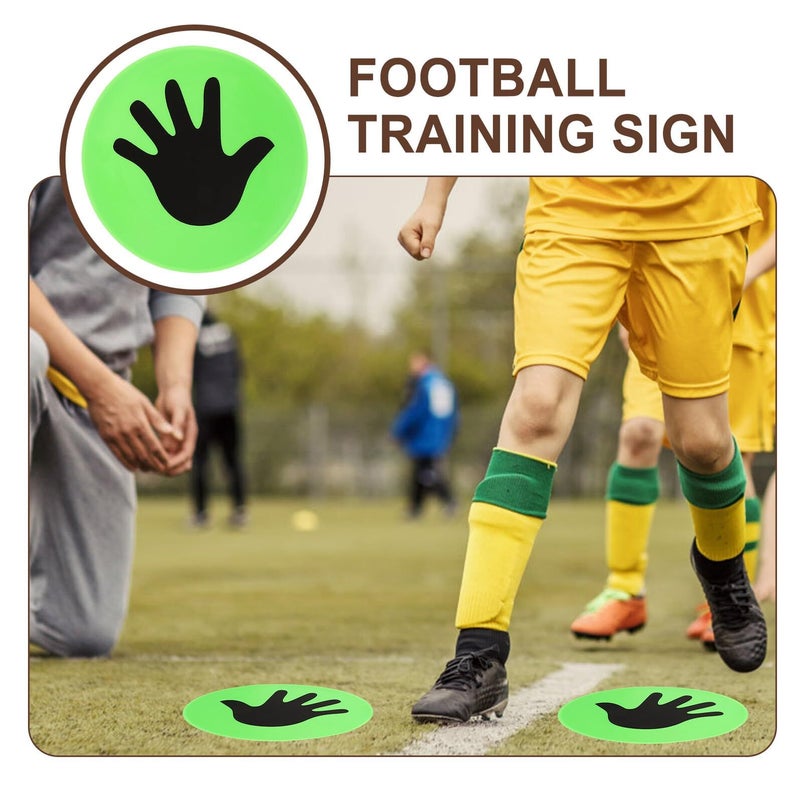 Pair Of 23cm Green Smooth Signal Pads For Soccer Practice Non Slip Sports Equipment For Youth Football Drills And Field Marking - Image 4