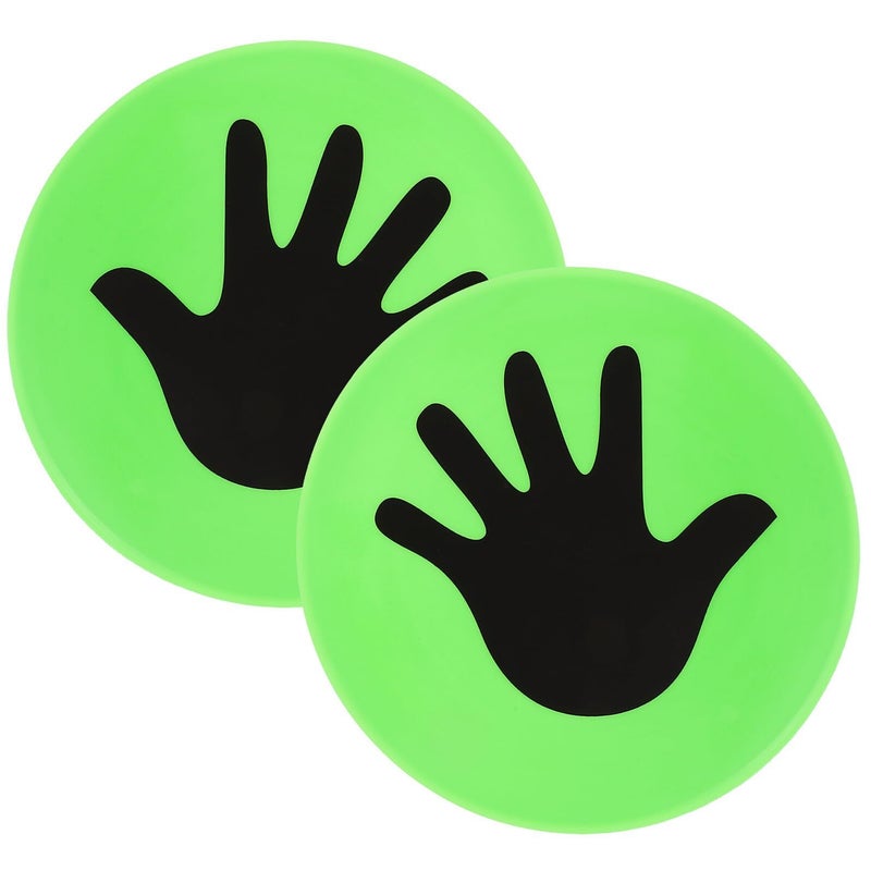 Pair Of 23cm Green Smooth Signal Pads For Soccer Practice Non Slip Sports Equipment For Youth Football Drills And Field Marking - Image 2