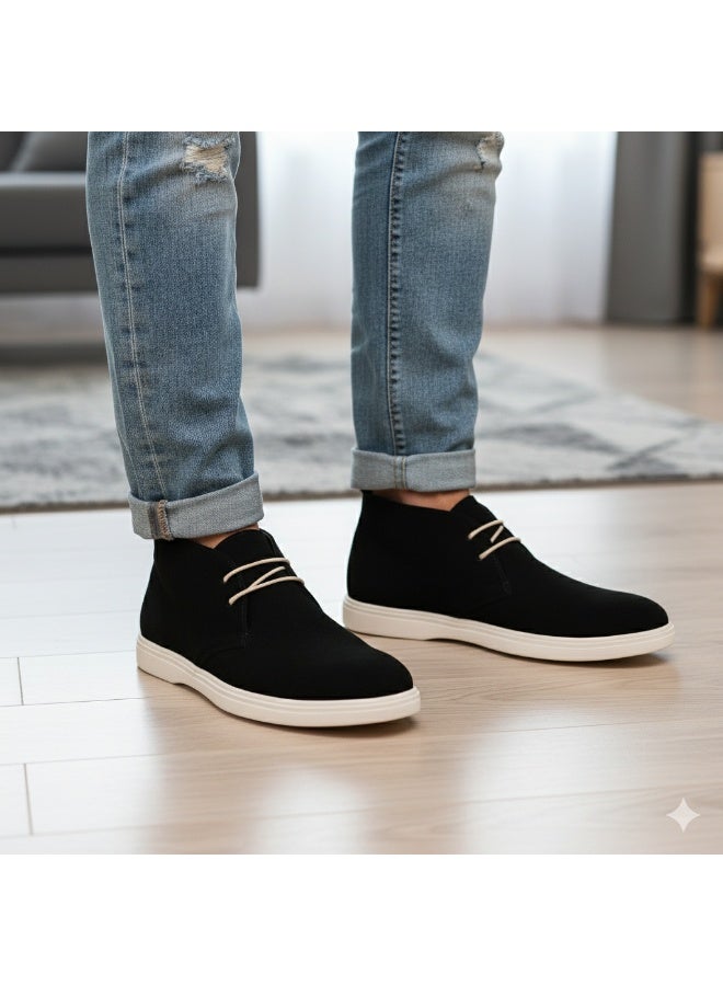 إيتاليانو حذاء رجالي من شمواه جلد طبيعى ونعل مطاطي تركي - Image 1