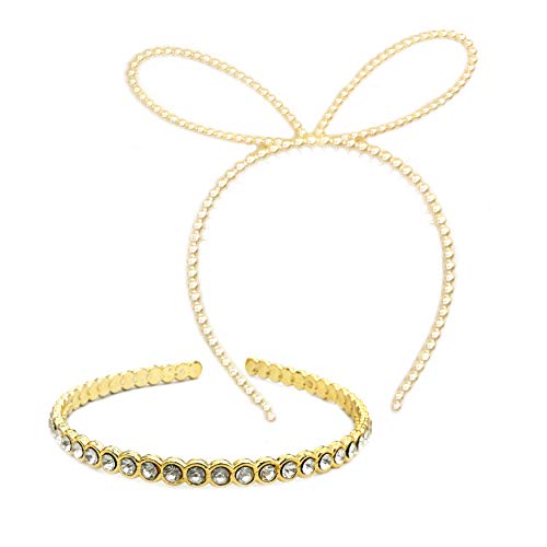 Rapidsflow® Combo Of Hair Bands With Pearl And Stone Set Of 2 pc For Women And Girls - Image 3