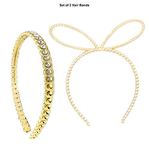 Rapidsflow® Combo Of Hair Bands With Pearl And Stone Set Of 2 pc For Women And Girls - Image 4