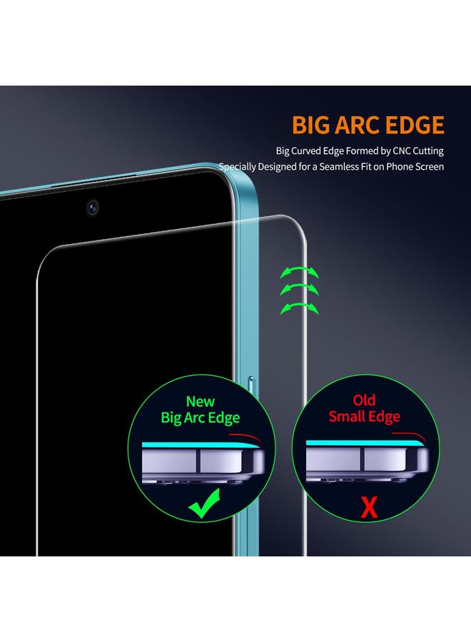 إيروريكس لـ Oppo A79 قطعتين 9H حافة قوسية كبيرة من الألومنيوم والسيليكون غشاء زجاجي مقسّى - Image 4