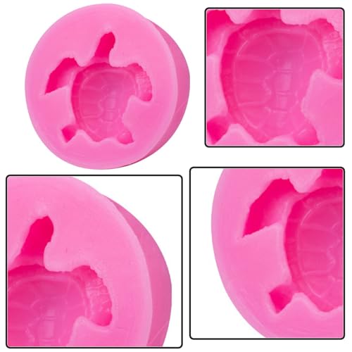 KuuGuu 6 PACK Sea Turtle Silicone Mold, Turtle Candy Fondant Mold, Tortoise Chocolate Making Mould for Desserts DIY Baking Cake Muffin Bread Decoration Tools - Image 3