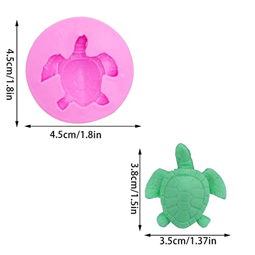 KuuGuu 6 PACK Sea Turtle Silicone Mold, Turtle Candy Fondant Mold, Tortoise Chocolate Making Mould for Desserts DIY Baking Cake Muffin Bread Decoration Tools - Image 2
