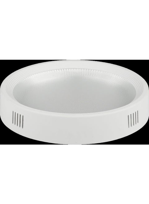 A visible stain on a white round panel, with 30-watt solar lighting