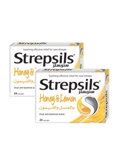 Strepsils Strepsils Pack Of 2 Honey And Lemon 24 Lozenges  - Image 1