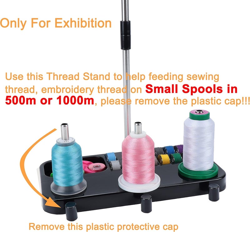 New brothread Light Weight Spool Thread Holder - 3 Holders Spool of Thread - for Embroidery, Sewing, Quilting and Overlock Machines - Four Colours for Choice - Black - Image 3