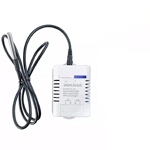 MHCOZY eWeLink Smart 16A Switch with Temperature and Humidity Monitoring, WiFi Thermostat Controller Compatible with Alexa Google Home (Temperature only) - Image 1