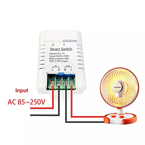 MHCOZY eWeLink Smart 16A Switch with Temperature and Humidity Monitoring, WiFi Thermostat Controller Compatible with Alexa Google Home (Temperature only) - Image 3