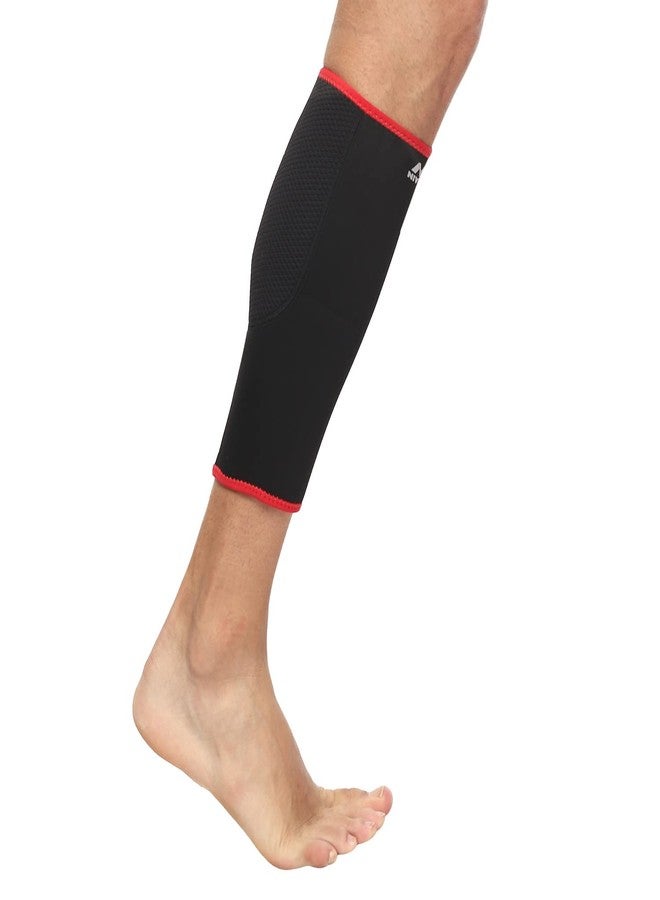 NIVIA Calf Support -Slip in Sleeve, Ankle Sleeves, Braces or Wraps, for Compression & Circulation Available in S | M | L & Black/Red Color, Used for All Kind of Impact Sports - Image 4