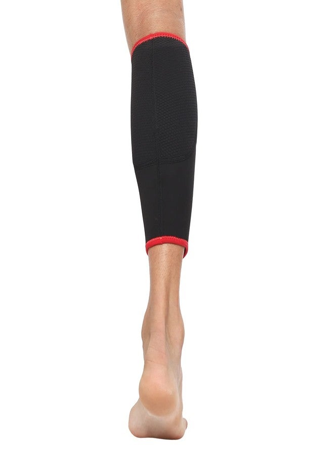 NIVIA Calf Support -Slip in Sleeve, Ankle Sleeves, Braces or Wraps, for Compression & Circulation Available in S | M | L & Black/Red Color, Used for All Kind of Impact Sports - Image 3