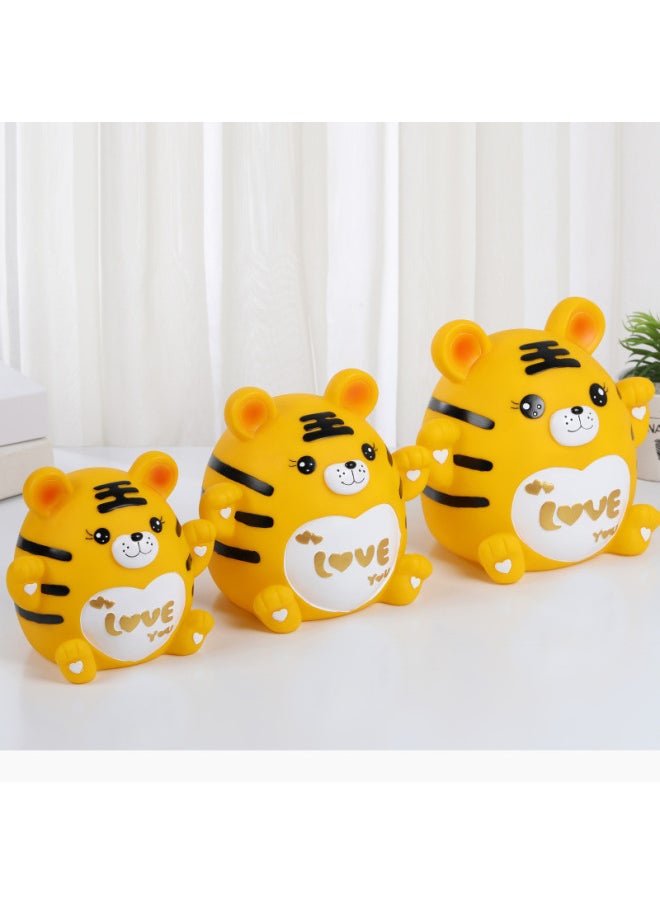 Cartoon Year Of The Tiger Zodiac Tiger Piggy Bank Piggy Bank Large Size Can't Enter Children's Birthday Gift Piggy Bank-Color:Lucky Tiger Black Large—available  - Image 5