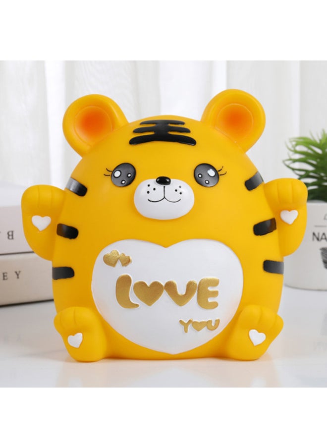 Cartoon Year Of The Tiger Zodiac Tiger Piggy Bank Piggy Bank Large Size Can't Enter Children's Birthday Gift Piggy Bank-Color:Lucky Tiger Black Large—available  - Image 3