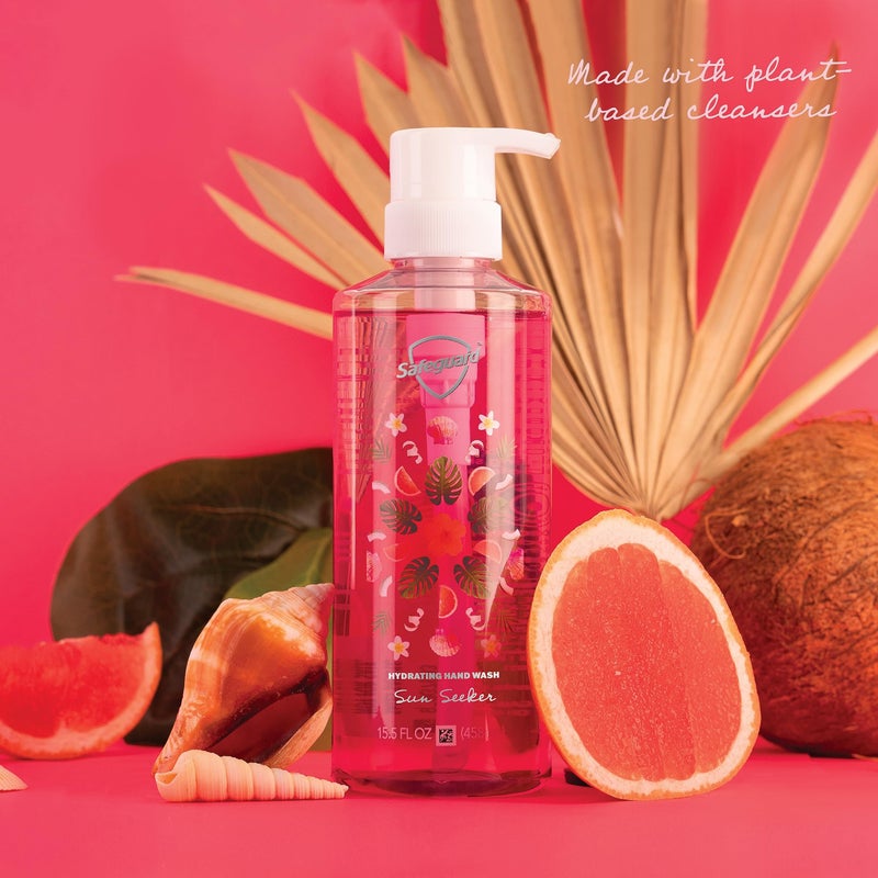 Safeguard Liquid Hand Soap, Micellar Deep Cleansing, Washes Away 99% Bacteria, Made with Natural Moisturizers, Enriched with Skin Conditioners, PH Balanced, Sun Seeker Scent 15.5 oz (Pack of 4) - Image 3