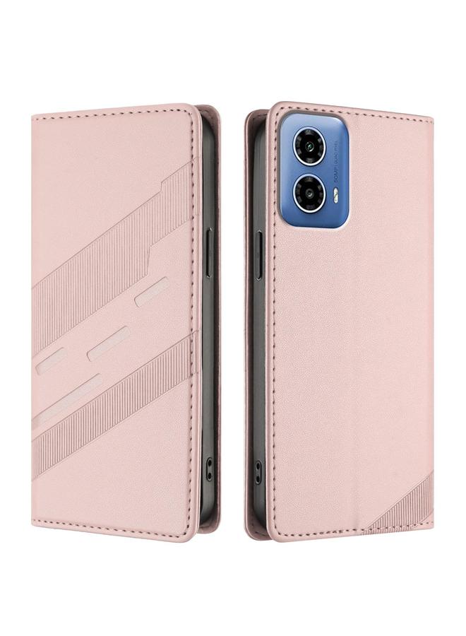 اس-توب جراب لهاتف Motorola Moto G34، جراب جلدي بتصميم محفظة متعدد الوظائف منقوش - Image 2