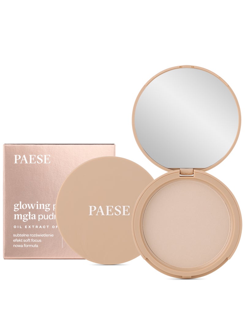 Paese Glowing Powder Mist Velvety Soft Powder Infused with Seven Flower Extracts, Lightweight, Radiant Finish for Smooth, Long-Lasting Glow 11 Light Beige - Image 1