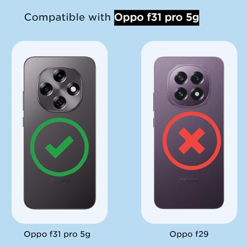 Pikkme Back Cover for Oppo F31 Pro 5G Mag-Safe Shockproof PC + TPU Protective Case Magnetic Support Bumper Case (Transparent Mag-Safe) - Image 4