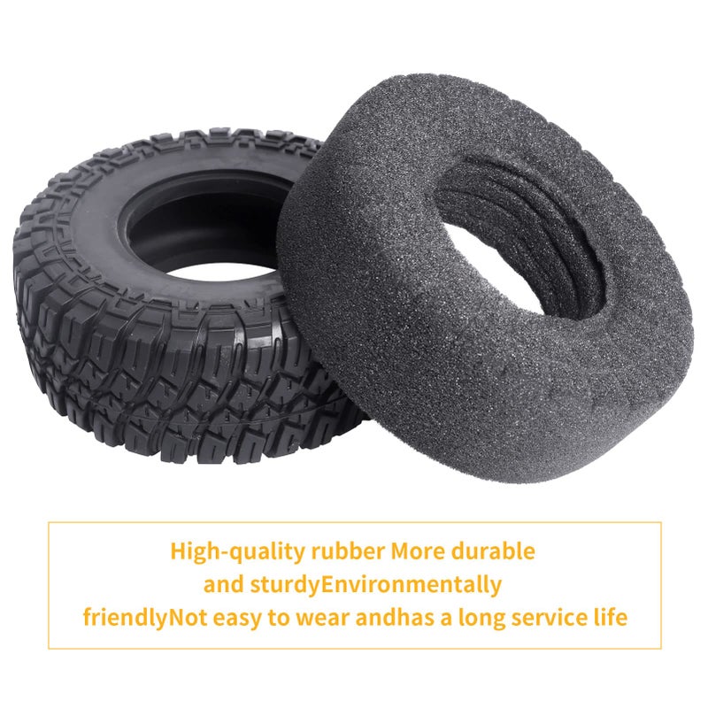 Hobbyfire Hobbyfire Height 4.72 inches (120mm) 1/10 Short Course Truck Tires and Wheel Rims 12mm Hex with Foam Inserts for for All Terrain  Set of 4 (Style B)  - Image 4