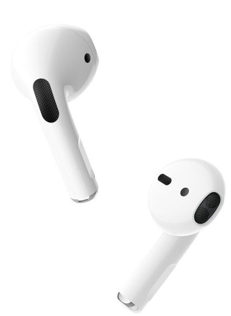 modio True Wireless Stereo Headset (White) with Free Case (Blue/Red) – Premium Sound, Comfortable Fit, and Convenient Charging Case - Image 2