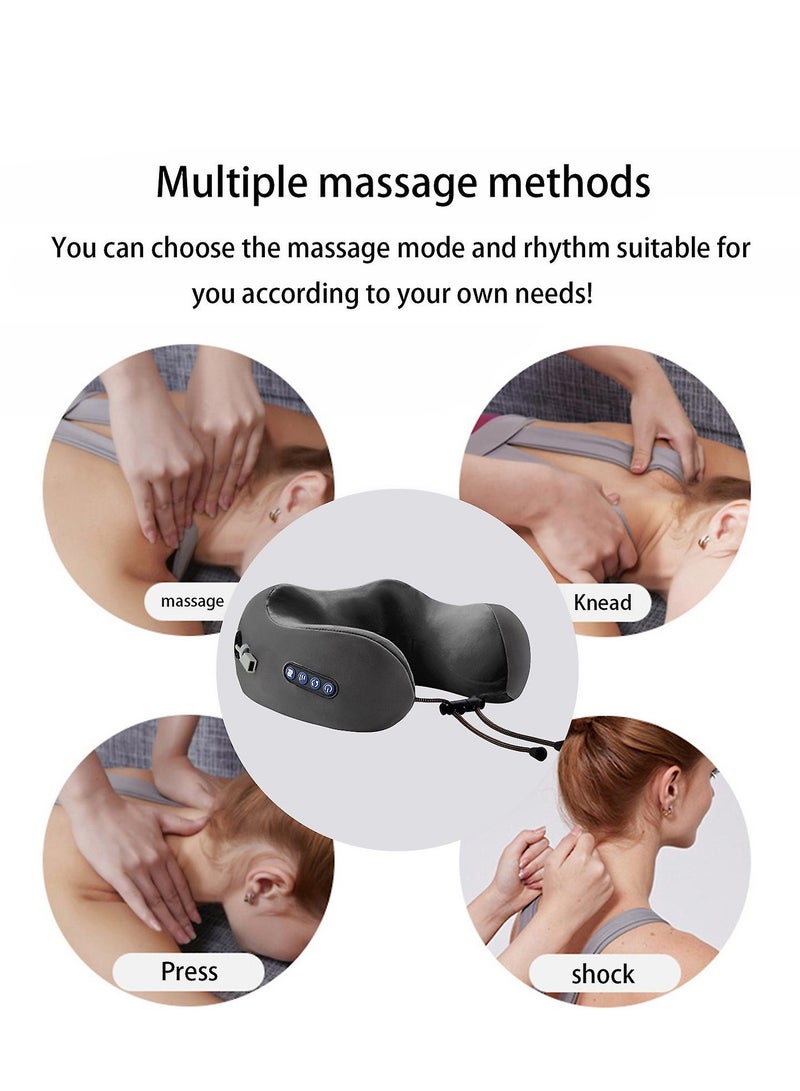 general Neck Massager Travel Pillow U-shaped memory foam neck pillow and electric massager are suitable for muscle, shoulder, cervical spine pain relief and stress - Image 2