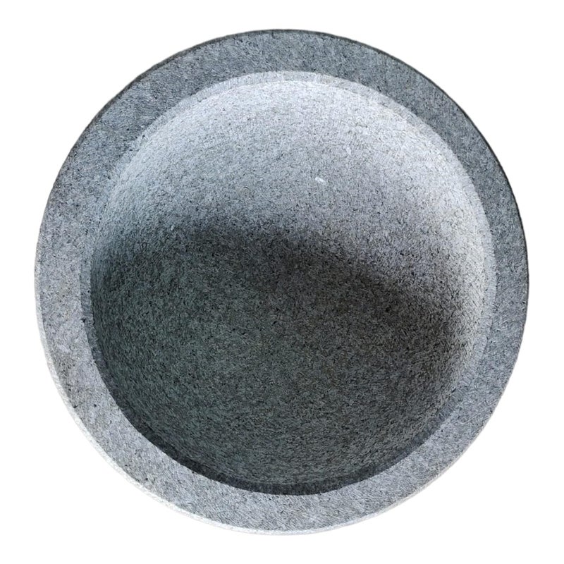EZAHK Stone Mortar and Pestle Set62 inch Okhli Masher Khalbatta Ural Kharal Mixer Natural Grinder Musal Design for Kitchen Home Herb - Image 3