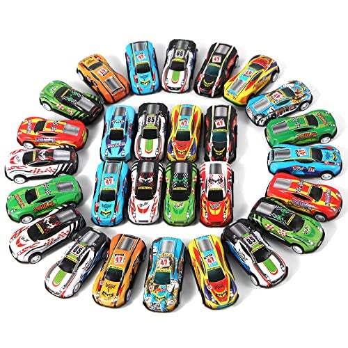 Benzem 28 Pack Pull Back Cars for Kids Mini Vehicles Toy Bulk Party Favor Race Cars Toys Goodie Bag Stuffers Pinata Fillers for Boys Girls Toddlers - Image 1