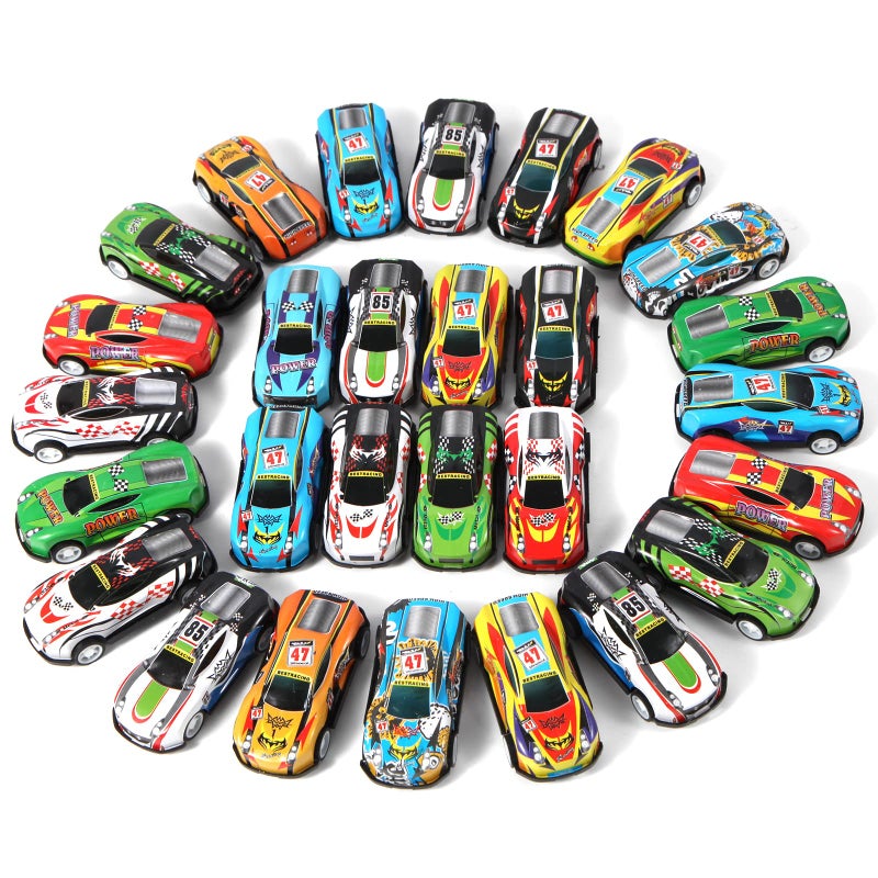 Benzem 28 Pack Pull Back Cars for Kids Mini Vehicles Toy Bulk Party Favor Race Cars Toys Goodie Bag Stuffers Pinata Fillers for Boys Girls Toddlers - Image 3