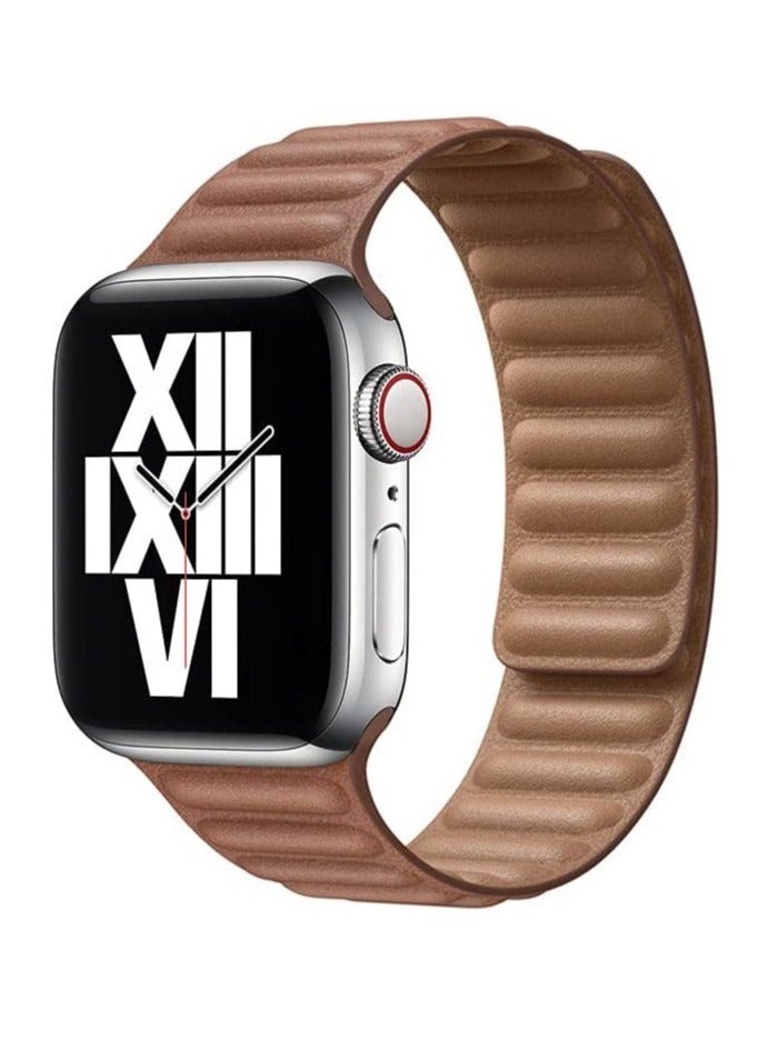Leather Magnetic Replacement Strap Adjustable Wristbands Compatible with Apple Watch Ultra 49mm - Image 2