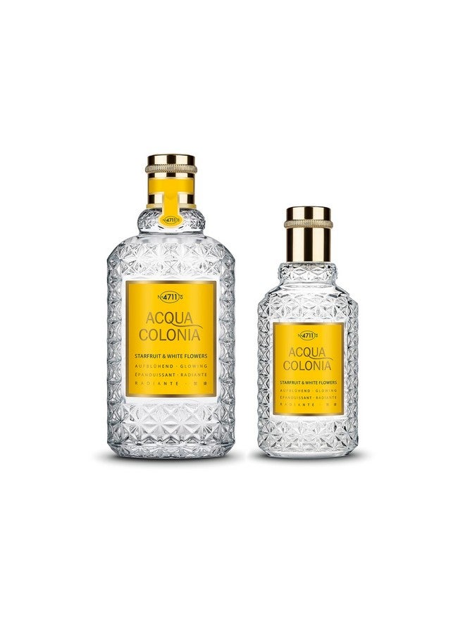 4711 إشت كولنيش فاسر 4711 أكوا كولونيا المتوهجة برائحة ستارفروت وزهرة بيضاء 170 مل + 50 مل ماء كولونيا (عبوة من قطعتين) - Image 1