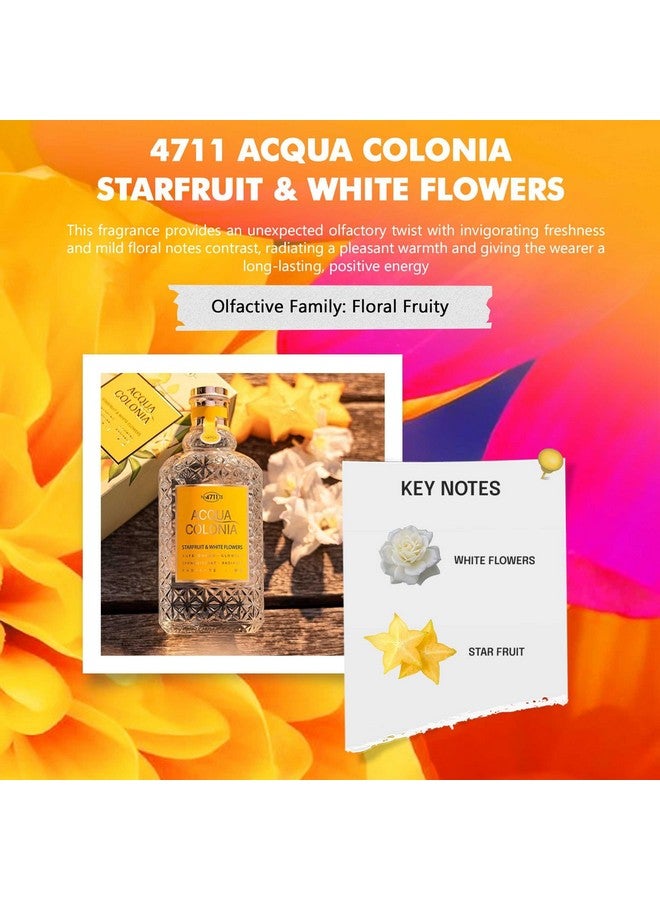 4711 إشت كولنيش فاسر 4711 أكوا كولونيا المتوهجة برائحة ستارفروت وزهرة بيضاء 170 مل + 50 مل ماء كولونيا (عبوة من قطعتين) - Image 4
