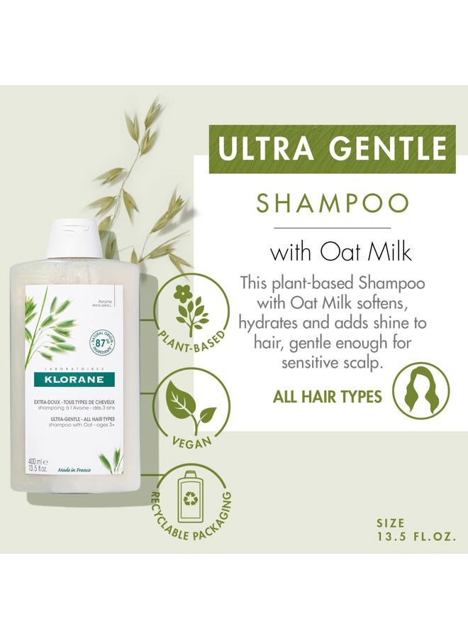 Klorane Ultra-Gentle Shampoo with Oat Milk, Sulfate-Free, Dermatologist and Pediatric Tested, Hypoallergenic, Vegan, Plant-based, Biodegradable - Image 2