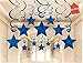 AimtoHome Party Swirl Decorations Hanging Swirl for Ceiling Decorations Blue with Star Pack of 30 - Image 2