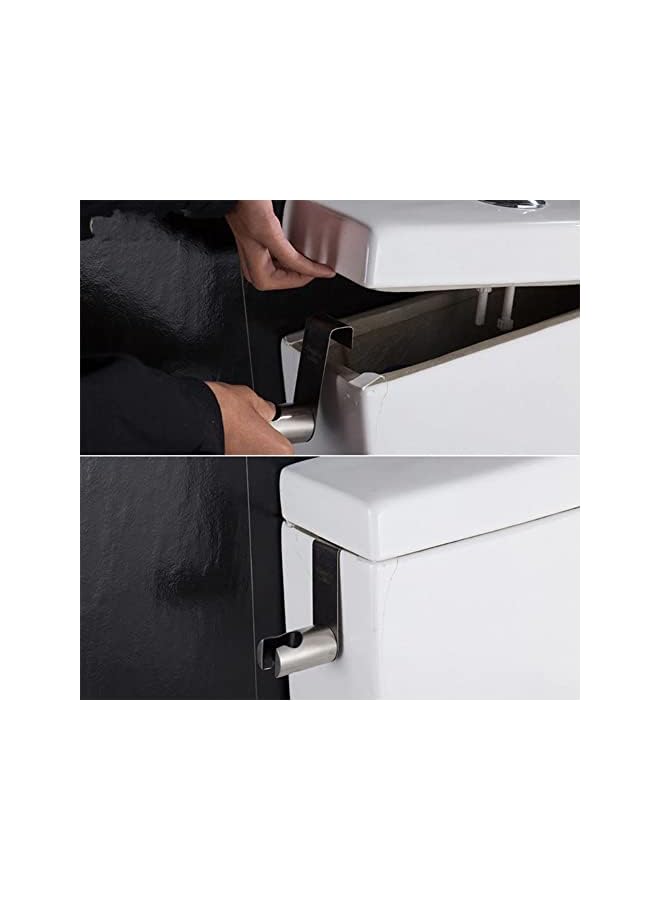 The Bros Bidet Sprayer Head Holder with Toilet Tank Hand Shattaf Shower Hanger Hook and Wall Mounted Screws (Brushed Nickle) - Image 2