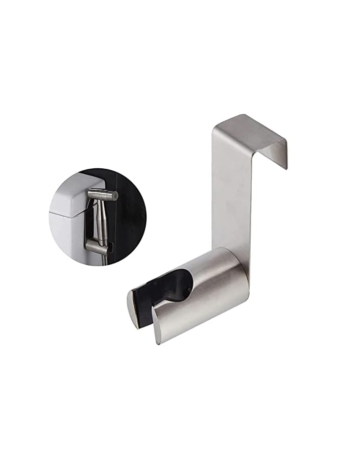 The Bros Bidet Sprayer Head Holder with Toilet Tank Hand Shattaf Shower Hanger Hook and Wall Mounted Screws (Brushed Nickle) - Image 5