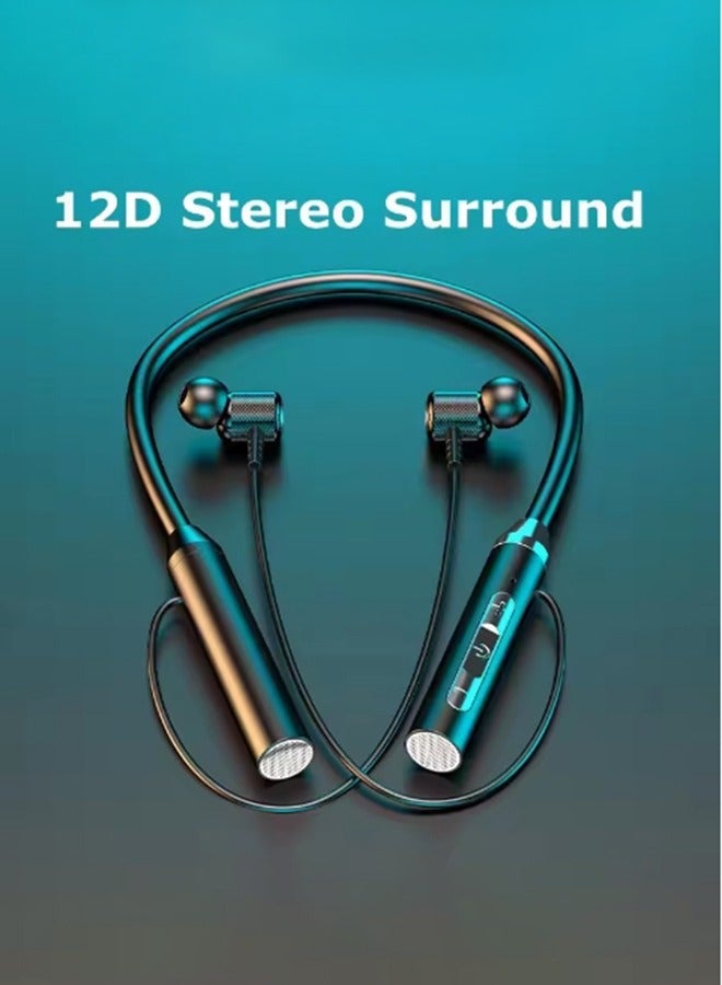 New Bluetooth Wireless Earphones, Hanging Neck Sports Binaural In-Ear Neck Hanging Type, Super Long Standby Life - Image 1