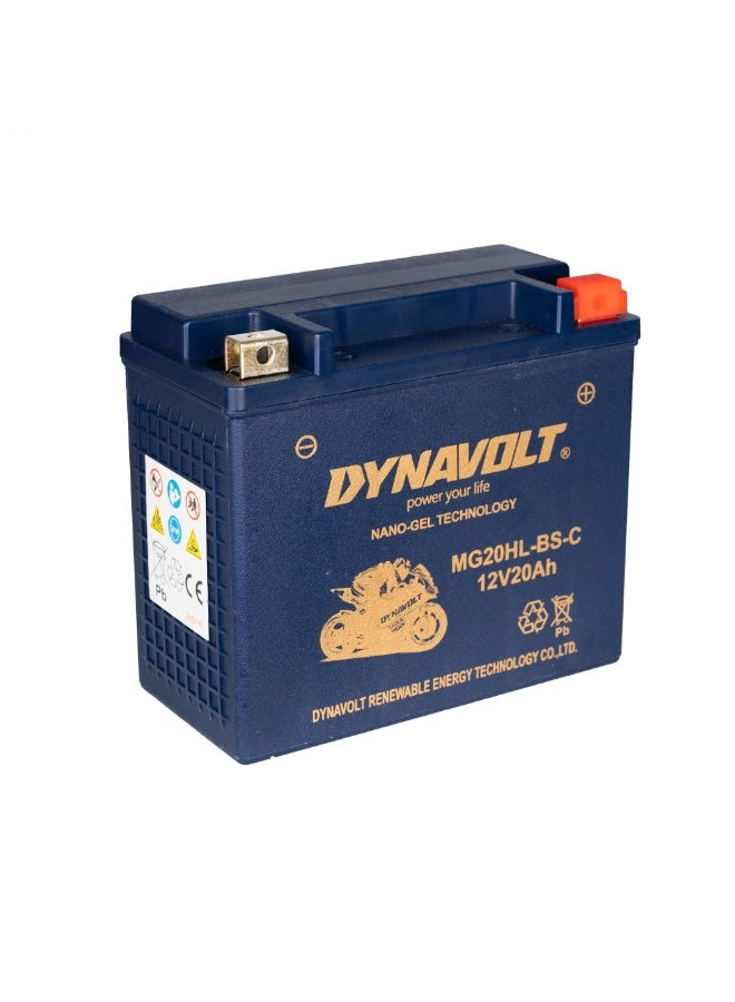 DYNAVOLT   MG20HL-BS-C   BATTERY   12V   AGM   FA   Nano   Gel   20Ah - Image 5