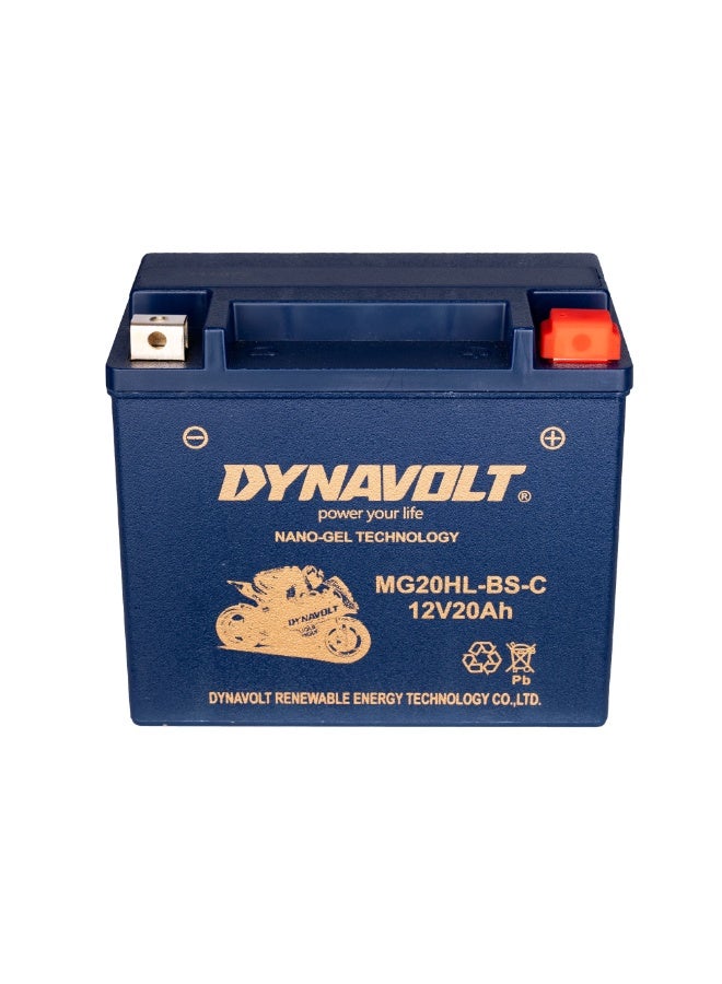 DYNAVOLT   MG20HL-BS-C   BATTERY   12V   AGM   FA   Nano   Gel   20Ah - Image 3