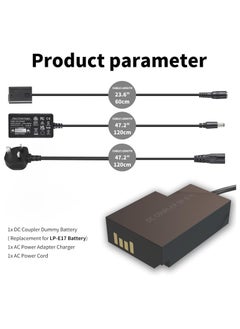 ACK-E18 AC Power Adapter & DR-E18 Dummy Battery LP-E17 DC Coupler Charger Kit for Canon EOS Rebel SL2 SL3 T6i T6S T7i T8i 200D 200D II 250D 750D 760D 800D 77D - Continuous Power Supply for DSLR Photography - pzsku/Z16F6027C5418F0B27396Z/45/_/1740470923/6ed78797-bbb9-44ed-98a6-1dbcbc8fdc86