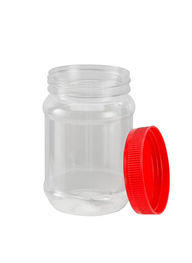 Royalford Round Airtight PET Jar| RF11225| 1000ml| Set of 4 Storage Containers| Transparent Jar for Pulses, Cereals and Spices Clear 1000ml - Image 4