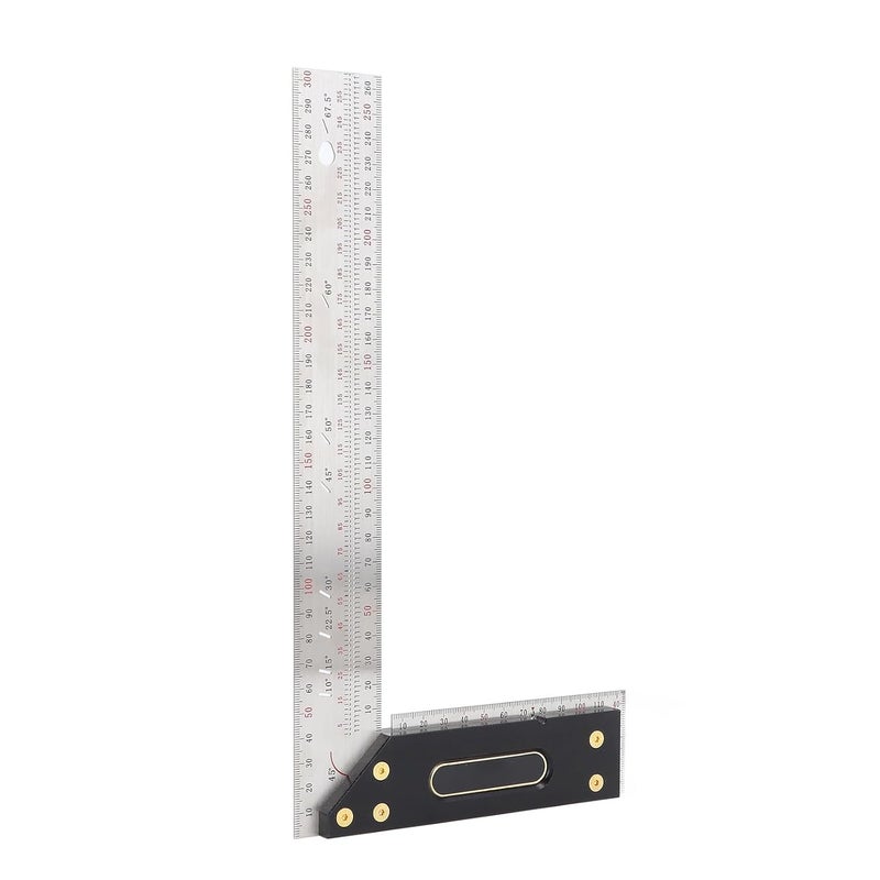 Carpenter Square Framing Ruler and Stainless Steel L Shape Measuring Ruler with Engraved Scale - 100mm Right Angle Marking Tool, Layout Tool for Woodworking and DIY Crafts. (300mm) - Image 4