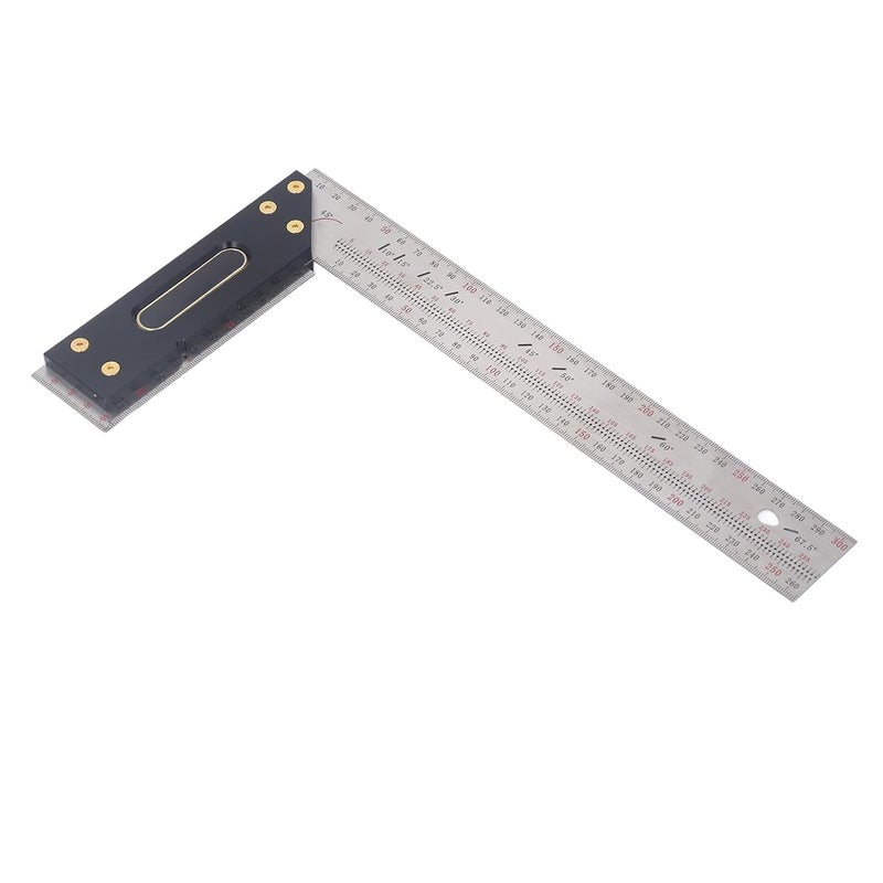 Carpenter Square Framing Ruler and Stainless Steel L Shape Measuring Ruler with Engraved Scale - 100mm Right Angle Marking Tool, Layout Tool for Woodworking and DIY Crafts. (300mm) - Image 2