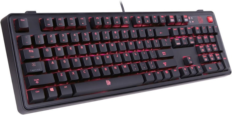 Thermaltake Tt Esports Meka Pro Cherry MX Red Switches 6 Red Backight Effect Mechanical Gaming Keyboard KBMGPRDBDUS01 - Image 1