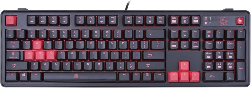Thermaltake Tt Esports Meka Pro Cherry MX Red Switches 6 Red Backight Effect Mechanical Gaming Keyboard KBMGPRDBDUS01 - Image 3