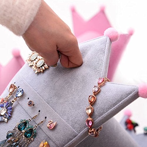 TINTON LIFE® Hairband Hair Clasp Holder Display Stand with Earring Organizer(Grey) - Image 5