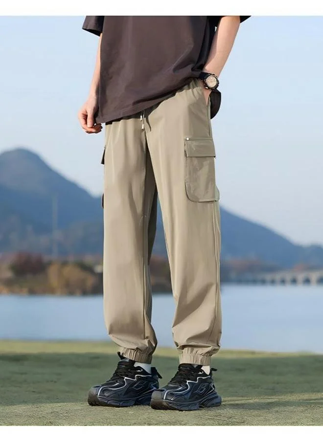 Take Two Men Beige Cargo Joggers