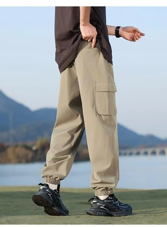 Take Two Men Beige Cargo Joggers