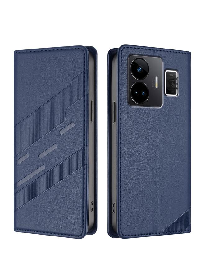 erorex Case For Realme GT3 Embossed Multi-functional Wallet Retro Leather Phone Case - Image 2